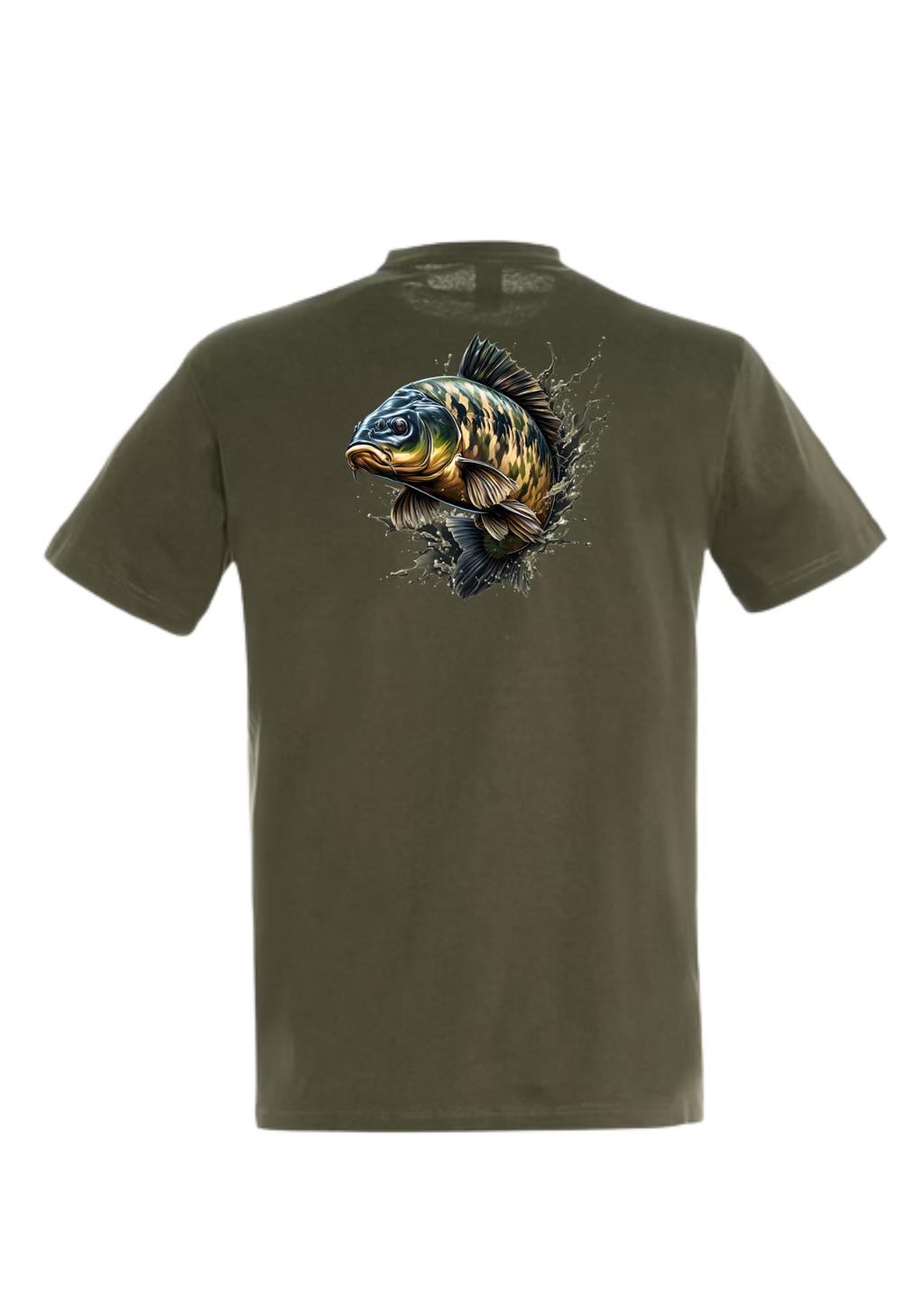 T-shirt Carpe « Harkoss fishing » – Vert Kaki